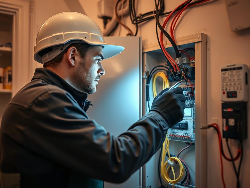 Électricien Paris réparant une panne de courant dans un appartement
